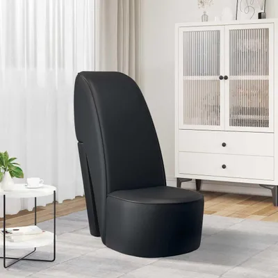 Obrázek produktu pro vidaXL Židle tvaru Stiletto černá umělá kůže