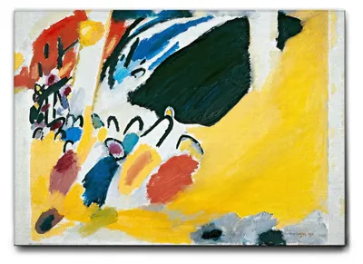 Immagine prodotto di Giallobus - Impressione n. 3 - Vassily Kandinsky - 100L x 70l cm - Quadro - Tela Canvas Telaio Standard