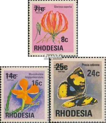 Produktbild von Briefmarken Rhodesien 1976 Mi 172-174 (kompl.Ausg.) postfrisch Aufdruckausgabe