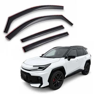 Produktbild von J&J AUTOMOTIVE GP Windabweiser Für Toyota Rav-4 Ab 2026 4tlg, GP Regenabweiser, Schwarz, Getönt, Aerodynamisch, Einfache Montage, Befeistigung mit Clips