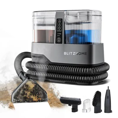 Produktbild von BlitzHome BH-C688C Dampfreiniger 1800W mit 17 kPa Saugleistung, Doppelwassertank 1100 / 1200 ml Teppich- & Polsterreiniger