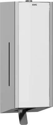 Produktbild von KWC AR Schaumseifenspender, EXOS, Edelstahl, AP, 120x326x120 mm, Front ESG weiß
