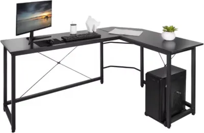Produktbild von L-förmiges Bureau – Für Zuhause und Büro – Computer- und Gaming-Arbeitsplatz – 190x120x75cm – Schwarz