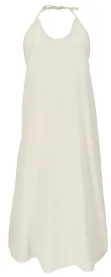Produktbild von Natürliches Boho Sommerkleid, Alternatives Neckholder Baumwollkleid - Naturweiß, Damen, Baumwolle, Größe: S/M