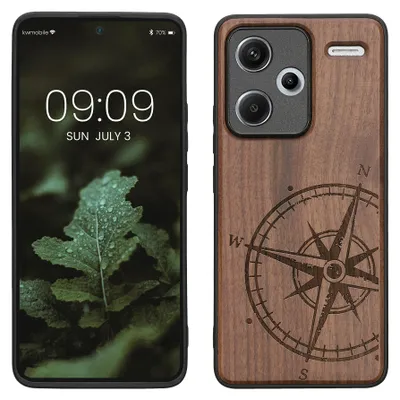 Produktbild von kwmobile Handyhülle für Xiaomi Redmi Note 13 Pro+ 5G / Redmi Note 13 Pro Plus 5G Hülle Holz - Case mit TPU Bumper - Stoßfestes Hardcase - Schutzhülle
