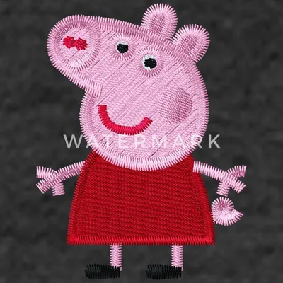 Produktbild von Spreadshirt Peppa Wutz Brustdesign Stick Damen Premium Hoodie, XXL, Anthrazit meliert