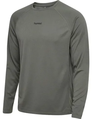 Image de T-shirt Hummel Hmlmomentum L/S - gris castor, taille : L