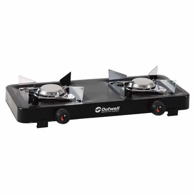 Zdjęcie produktu dla Outwell Appetizer 2 burner, 3000 W, 218 g/h, Czarny, Stal nierdzewna, 445 mm, 225 mm