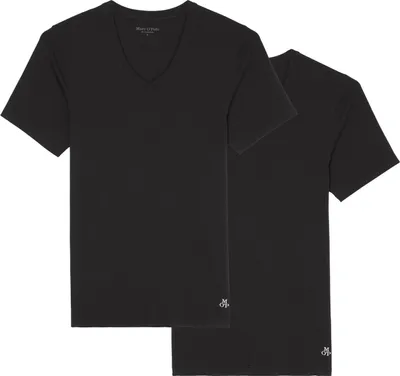 Produktbild von Marc O'Polo Herren V-Shirt 2-Pack Essentials - Schwarz - Größe XL