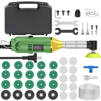 Immagine prodotto di Utensile abrasivo per Vetroceramica - Smerigliatrice angolare elettrica - 350 W - 15.000 giri/min - 6 velocità - 220 V - Per levigatura e lucidatura