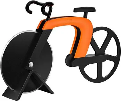 Immagine prodotto di Tagliapizza manuale arancione con lame in acciaio inossidabile e rivestimento antiaderente