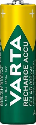 Zdjęcie produktu dla Akumulator Varta Recharge Accu Solar AA 800 mAH HR6 Mignon NiMh Bulk zgodnie z § 12 Abs. 3 UStG 56736