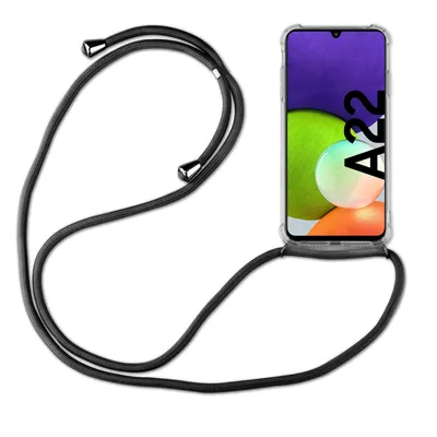 Produktbild von Handykette für Samsung Handyhülle mit Band Schutz Hülle Handy Tasche mit Schnur Samsung Galaxy A22 4G Beige / Braun