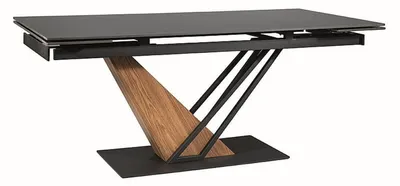 Produktbild von Design Esstisch GN-111 Keramik Marmor Schwarz - Eiche ausziehbar Esszimmer Tisch