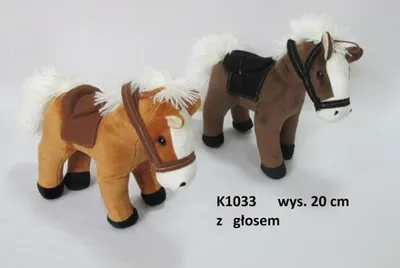 Zdjęcie produktu dla Maskotka Koń 20cm 2 kolory z głosem 138965 SUN-DAY