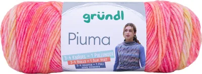 Produktbild von Gründl Piuma Baumwolle Wolle 100g 200m, leicht, voluminös, innovative Netzstruktur, Nadelstärke 5,5-6,0