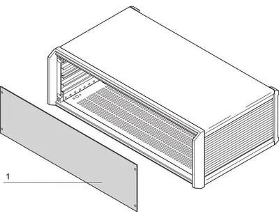 Productafbeelding van SCHROFF frontplaat, ongepantserd, voor montage op de behuizingsframe