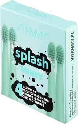 Zdjęcie produktu dla VITAMMY SPLASH, Zapasowe rączki do szczoteczek SPLASH, miętowe, 4 szt.