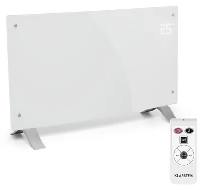 Obrázek produktu pro Klarstein Elektrický ohřívač, konvektorový ohřívač volně stojící nebo na zeď, energeticky úsporný mobilní elektrický ohřívač, tichý elektrický ohřívač, volně stojící elektrický ohřívač s termostatem, 2000 W
