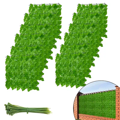 Produktbild von Fiqops Sichtschutzhecke Windschutz 1*3M Efeu Sichtschutz Balkonverkleidung Blätterzaun,Apfelblatt