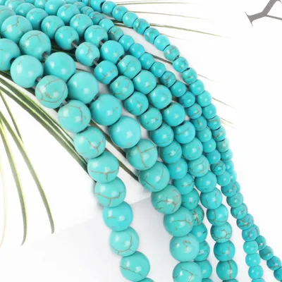 Produktbild von Türkis Perlen 180 Stück 4mm zum Schmuck Basteln für Armbänder & Ketten