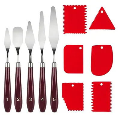 Productafbeelding van Schildermesset, 11-delig, voor structuurpasta en plamuurmassa