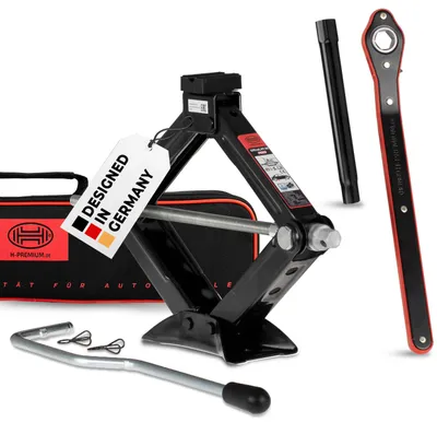 Obrázok produktu pre HEYNER® Sada hydraulických zdvihákov s nožnicovým mechanizmom, nosnosť 1,5 t, zdvihový rozsah 104-380 mm,