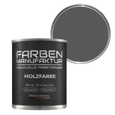 Produktbild von Holzfarbe Wetterschutzfarbe Holzlack Holzschutzlack Trendfarbe 5L - Dunkelgrau