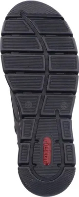 Produktbild von Rieker Damen Stiefelette gefüttert Ziernähte Webstoff Zackenmuster Plateau 55031, Größe:40 EU, Farbe:Grau