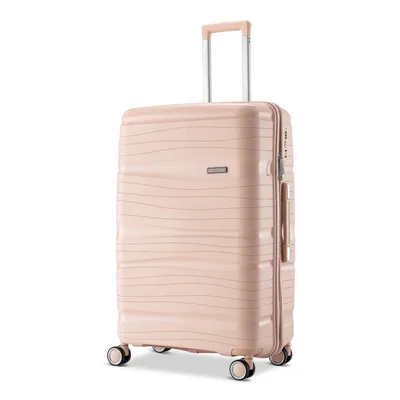 Produktbild von SKYCASES Travel One – Mittelgroßer-Koffer 68 L - Hartschalenkoffer aus Polypropylen – mit 4 Rollen & Kombinationsschloss – 41 x 24 x 69 cm - Hellrosa