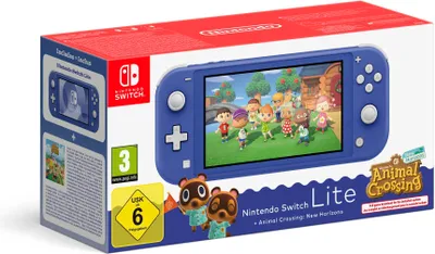 Produktbild von Switch Lite + Animal Crossing: New Horizons Bundle – Blau