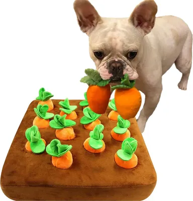 Produktbild von Celawork Intelligenzspielzeug für Hund Interaktives Spielzeug Plüsch Karotte Schnüffelteppich hundespielzeug Intelligenz schnüffelteppich Hunde Gemüse Plüschtier Für Hund