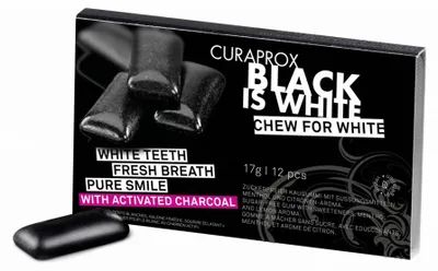 Productafbeelding van CURAPROX 73320653 CURAPROX Black is White Kaugummis 12 Dragees