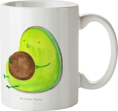 Produktbild von Mr. & Mrs. Panda Plastikbecher Avocado Pfeifen - Weiß - Geschenk, Abnehmen, Kunststoffbecher, Mehrwegbecher, Trinklernbecher, Haferl, Pott, Gesund, Diät, Schwanger