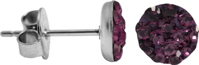 Produktbild von Kristalliner Ohrstecker Chirurgenstahl in verschiedenen Farben Größe - 8 mm Farbe - Lila