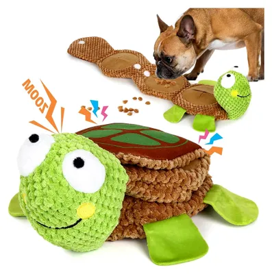 Produktbild von Interaktives Hundespielzeug mit Quietscher - Futtersuche, Instinktraining, Intelligenz, Stressabbau und Langeweile für große, mittlere und kleine Hunde