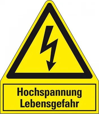 Produktbild von Dreifke® Schild I Warn-Kombischild Hochspannung Lebensgefahr, Kunststoff, 3 B...