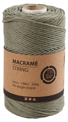 Image de Fil macramé vert 2 mm 198 m 330 g à un fil