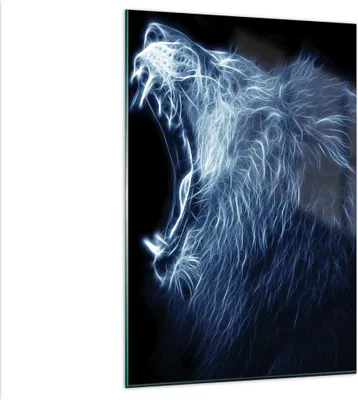 Produktbild von Bilder auf glas - Einteilig - Abstraktion Tier - 80x120cm - Glasbilder - Wandbilder - Bilder - zum Aufhängen bereit - Wanddekoration aus Glas - Glas Bilder - Wandbild auf Glas - GPA80x120-3797