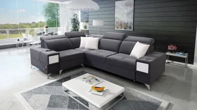 Produktbild von IM Sofa Eckcouch Polsterecke mit Schlaffunktion DEOS II Grau Stoff CASABLANCA 2315 Links Hochwertige Qualität