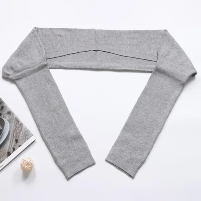 Image de INF Châle d'épaule fin en coton modal pour printemps et été - Manches longues légères, protection pour pièces climatisées, unisexe Gris