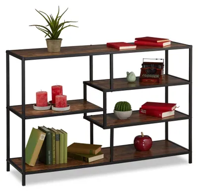 Produktbild von Relaxdays Regal Industrial Style Dunkelbraun-Schwarz