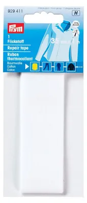 Productafbeelding van Prym 929411, Reparatielap, Wit, Katoen, 40 °C, 35 mm, 1000 mm
