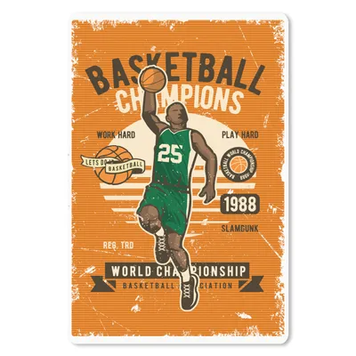Produktbild von MuchoWow® Mauspad Mousepad Mancave - Basketball - Sport - Retro 18x27 cm - Mousepads - Maus Mat - Pad - Mausunterlage