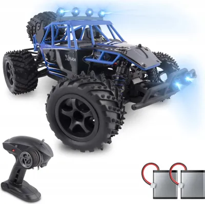 Produktbild von Overmax X-Flash ferngesteuerter RC Buggy 45 km/h, 1:18, 2 Akkus, Allrad, 100m, Öl Stossdämpfer, LED Licht, Auto