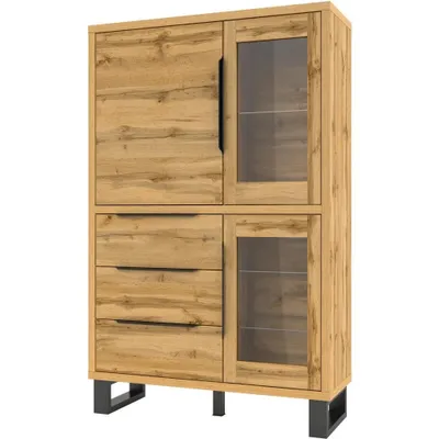 Produktbild von Vitrine HALLE Kommode mit drei Türen und schubladen