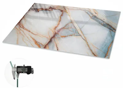 Produktbild von Glas Tischplatte 120x60 cm – Tischauflage aus gehärtetem Glas – Glasplatte für Esstisch – Küchentischplatte aus Glas – Tischschutz Glas modern – Dekorative Glasplatte – Pflegeleichte Glastischplatte – Sicherheitsglas Tischplatte – Marmor-Eleganz, KI-generiertes Bild