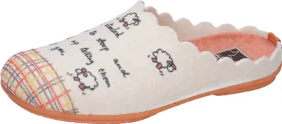 Produktbild von Manitu Damen Hausschuhe Filz Pantoffeln 320674, Größe:42 EU, Farbe:Beige