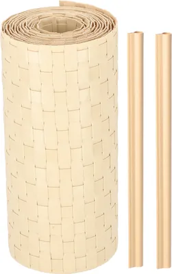 Zdjęcie produktu dla KOTARBAU® Taśma Panelowa Osłona Ogrodzenia Panelowego Z Zaczepami Rattan Kremowa 19 X 255 CM