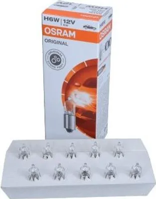 Zdjęcie produktu dla Żarówka H6W 12V/6W Bax9S (Halogenowa) Original 12V 10Szt.